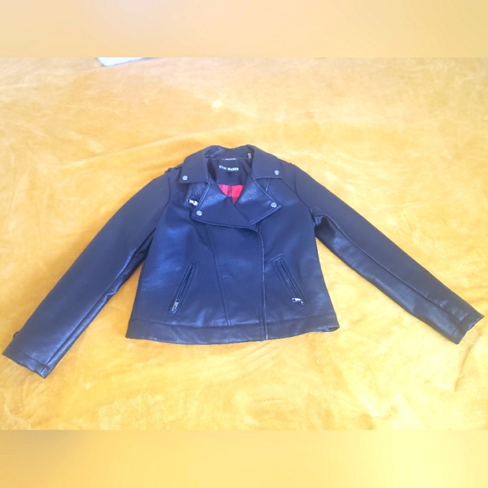 Black leather jacket